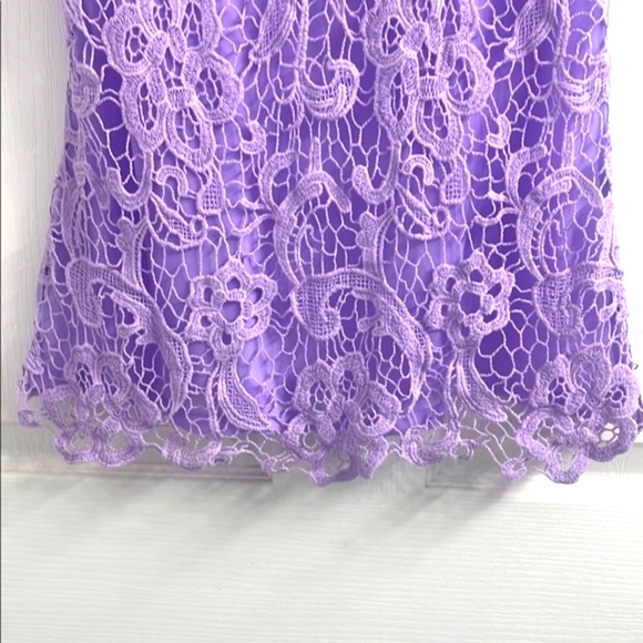 Tobi Purple Lace Sleeveless Tank Top - Picture 5 of 6